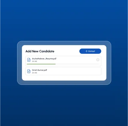 Upload Resumes for Screening & Ranking